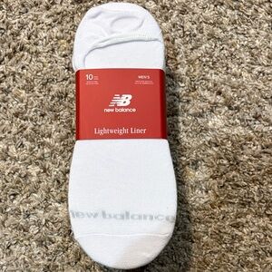 New Balance Men's Lightweight Liner Socks - White